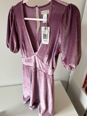 L*space Dusty Rose Ribbed Velvet Dress